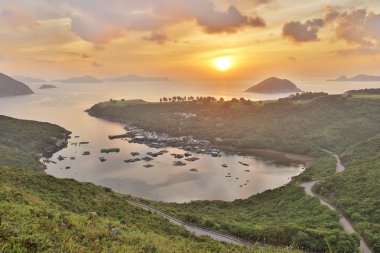 Po Toi O yüksek açıdan bakıldığında, Sai Kung