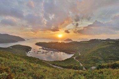 Po Toi O yüksek açıdan bakıldığında, Sai Kung