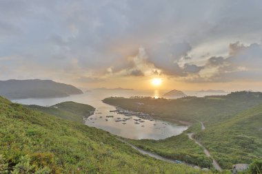 Po Toi O yüksek açıdan bakıldığında, Sai Kung