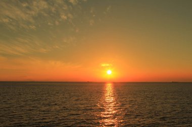 deniz manzaralı bir gün batımı Tung Chung