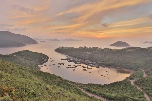 Magnifique Paysage Lac Omodeo Coucher Soleil Sardaigne