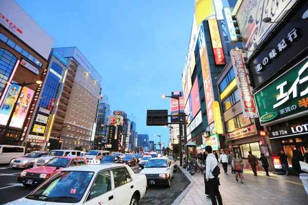 Stadsbilden av Susukino Gesundbrunn Sapporo, Japan — Stockfoto