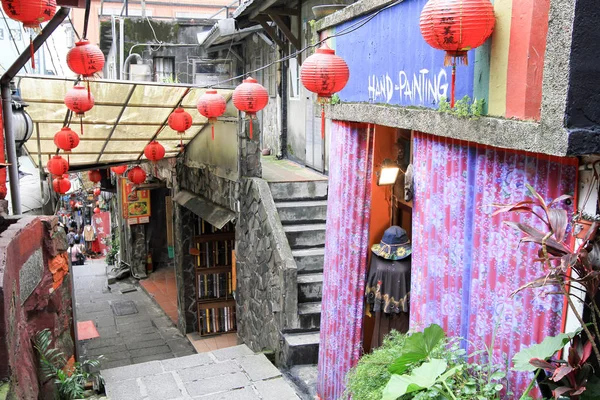 Jiufen eski sokak rainning Jiufen, Tayvan Jiufen içinde 