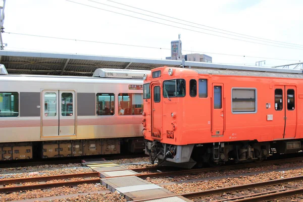 Tågstationen i Iwakuni 2016 — Stockfoto