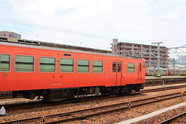 Vonat állomás Iwakuni 2016-ban — Stock Fotó