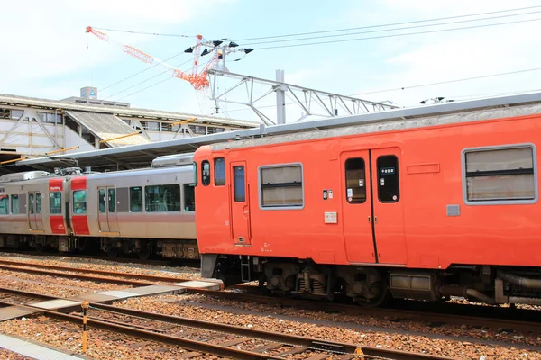 이와쿠니 2016에서 기차 역 — 스톡 사진