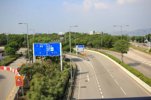 Airport Road w hong Kongu — Zdjęcie stockowe