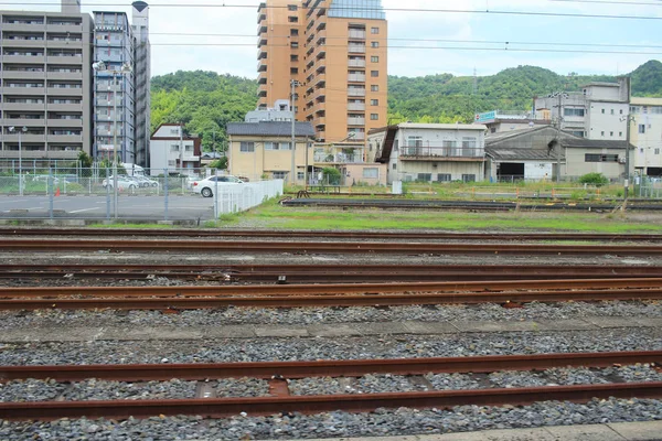 Het patroon van de spoorlijn in japan — Stockfoto