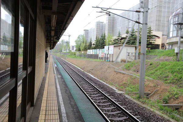 Kita Hiroshima station med Chitose linje på Hokkaido — Stockfoto