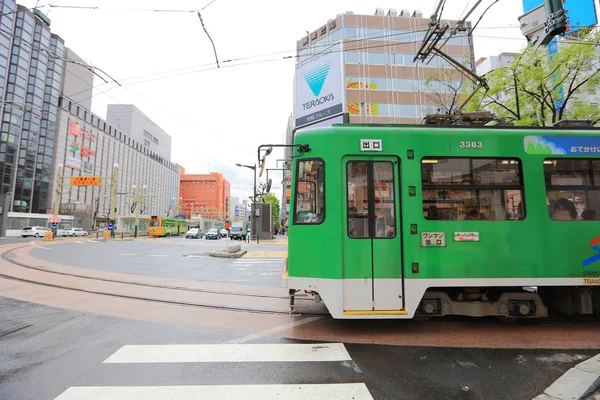  Sapporo modern tramvay Susukino alan geçiş
