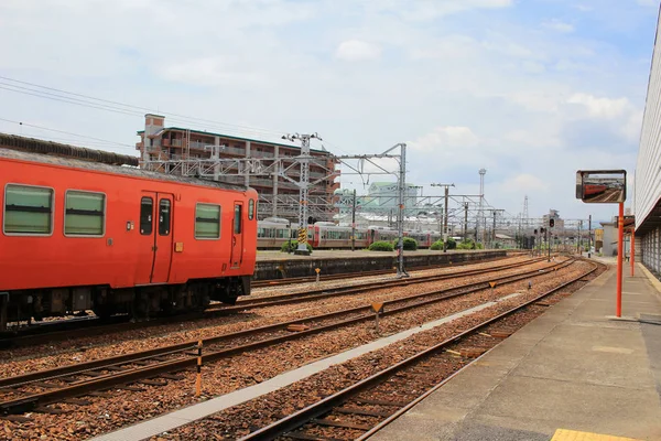 Tågstationen i Iwakuni 2016 — Stockfoto