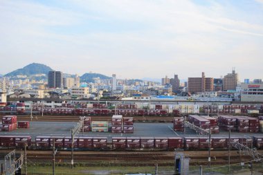 Tren Hiroşima Japonya rıhtım