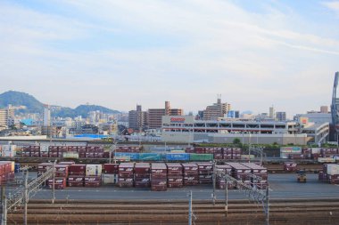 Tren Hiroşima Japonya rıhtım