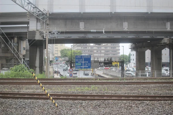 Kokura 2016 tren manzaraya — Stok fotoğraf