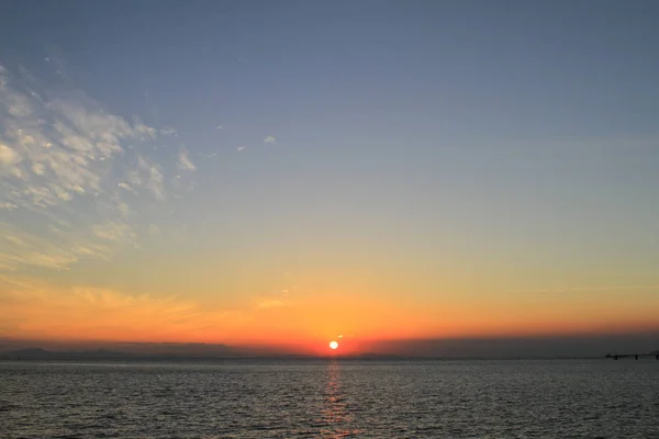 Meerblick ein Sonnenuntergang bei Tung Chung — Stockfoto