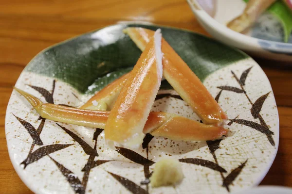 Refeição de pau de caranguejo, decorar caranguejo vara comida japonesa . — Fotografia de Stock