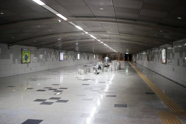 sapporo, altında zemin peyzaj geçit 