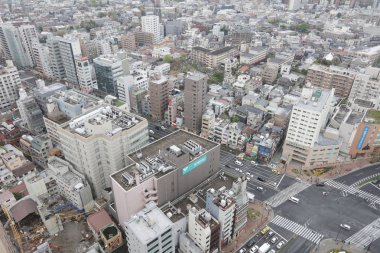 Tokyo, Japonya - Bunkyo bölgesinin havadan görünümü