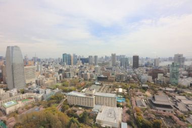 Binalar ve Tokyo kırsal bir parçası Mağazalar