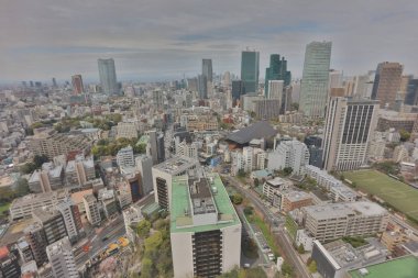 Binalar ve Tokyo kırsal bir parçası Mağazalar