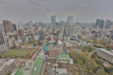 Binalar ve Tokyo kırsal bir parçası Mağazalar