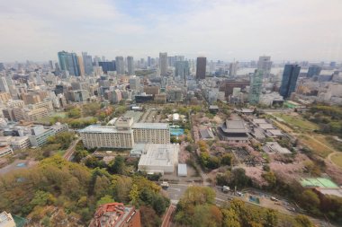 Binalar ve Tokyo kırsal bir parçası Mağazalar