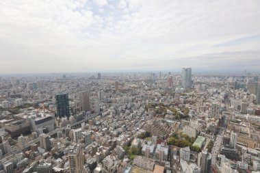 Tokyo Tower şehir havadan görünümü