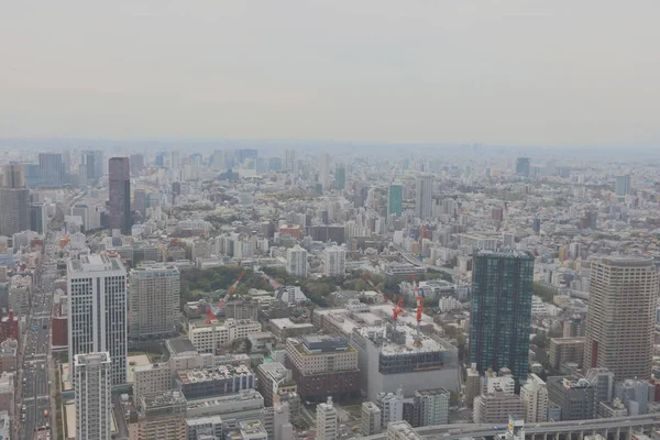 Het uitzicht over Tokio stad van de Tokiotoren — Stockfoto