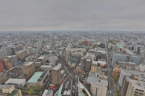 Tokyo, Japonya - havadan görünümü Funabashi bölge