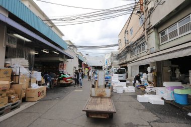 Tsukiji dış Pazar: Tokyo, Japan 