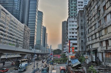 Hong Kong şehir merkezinde, kwun tong bölge