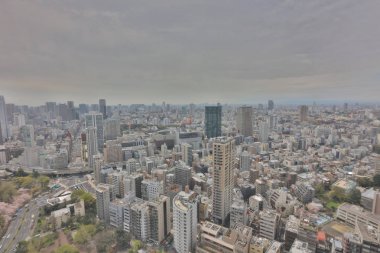 Binalar ve Tokyo kırsal bir parçası Mağazalar