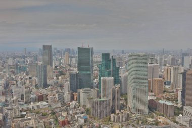 Tokyo Tower şehir havadan görünümü