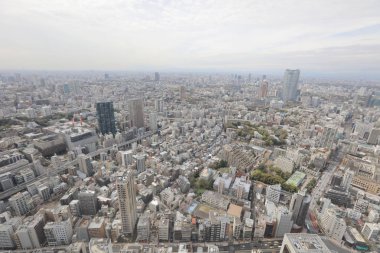 Tokyo Tower şehir havadan görünümü