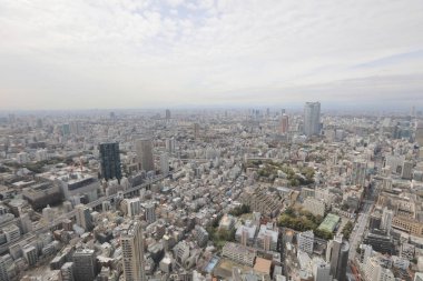 Tokyo Tower şehir havadan görünümü