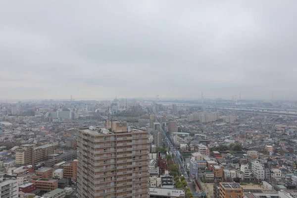 Flygfoto från Funabashi, japan — Stockfoto