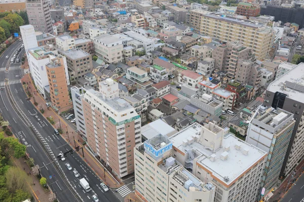 Shinjuku bölgesinde modern mimarinin havadan görünümü — Stok fotoğraf