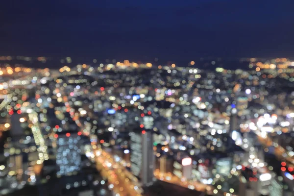 Yokohama, Japão paisagem urbana à beira-mar à noite — Fotografia de Stock