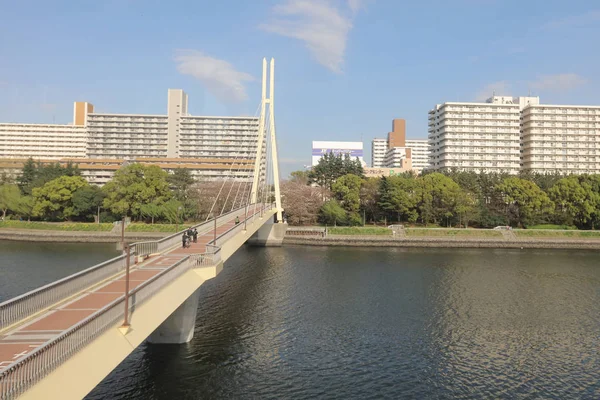 Vista de la bahía de Tokio en Tokyo Monorail — Foto de Stock