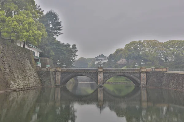 Japon İmparatorluk Sarayı köprüsünde