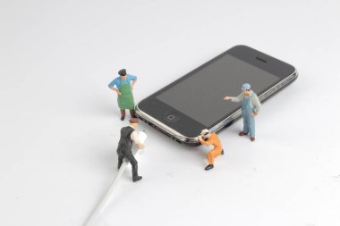 Kablo hattı güç tasarrufu için akıllı telefon kapalı 