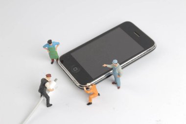 Kablo hattı güç tasarrufu için akıllı telefon kapalı 