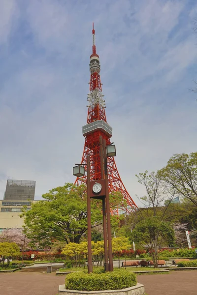 Blick auf den Tokyoturm und die Tokyostadt — Stockfoto