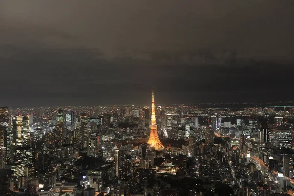 Ilumina la vista de Tokyo Cityscape con Tokyo Tower —  Fotos de Stock