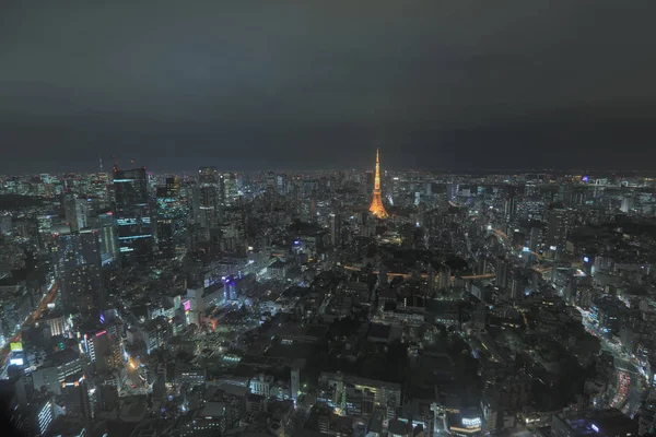 Utsikt över Tokyo Skyline Tokyo, Japan. — Stockfoto