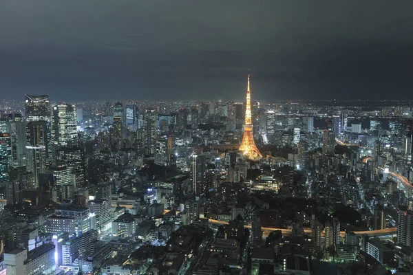 Kilátás nyílik Tokió városára Tokyo, Japán. — Stock Fotó