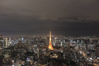  Tokyo cityscape alacakaranlık Japonya şelaleden olarak.