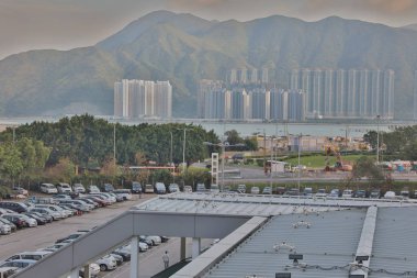 Tung Chung kasabada Lantau Island.hk görünümünü