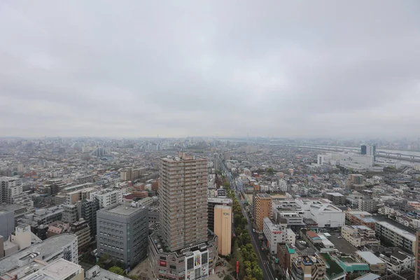 Een luchtfoto Funabashi district — Stockfoto