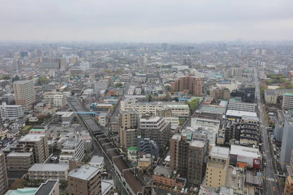 Een luchtfoto Funabashi district — Stockfoto